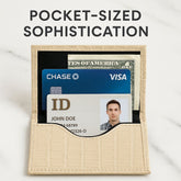 Crocodile-Textured Leather Card Holder – Compact Convenient Card Holder